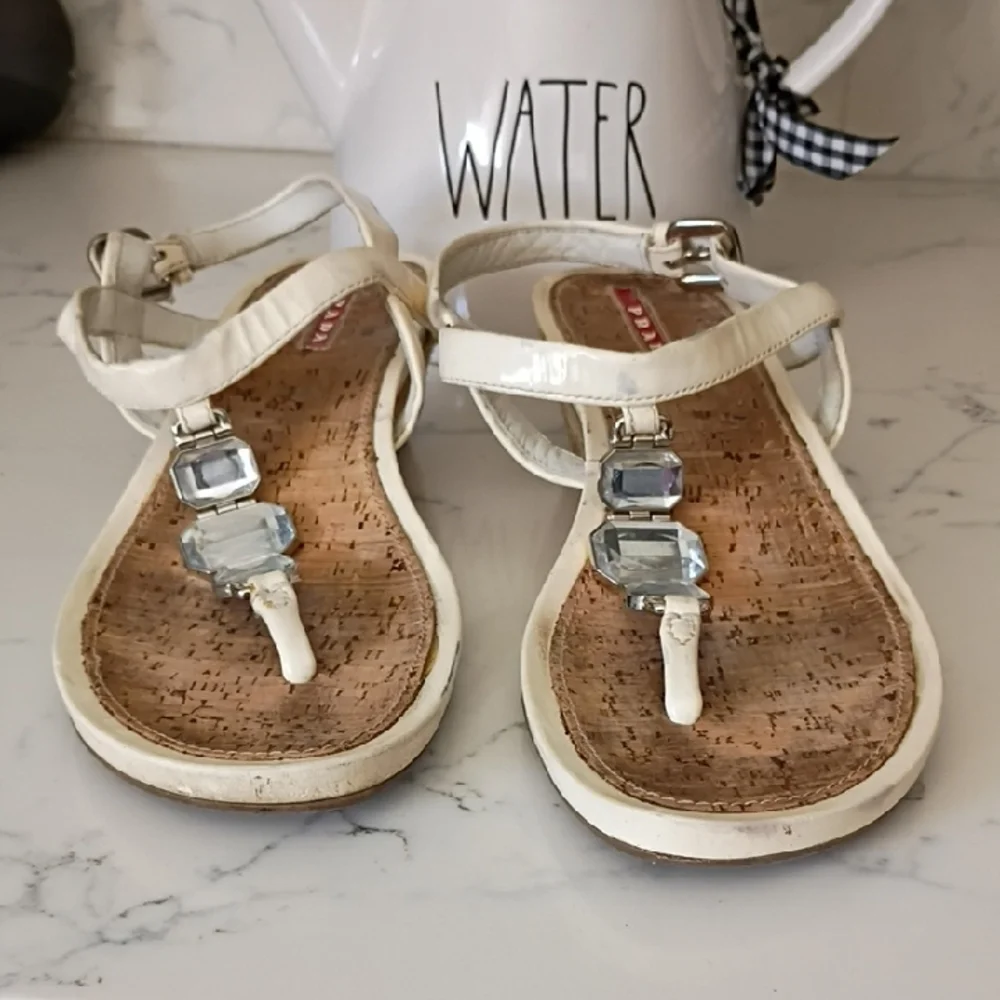 PRADA ESPADRILLES WEDGES SANDALS - Picture 2 of 10